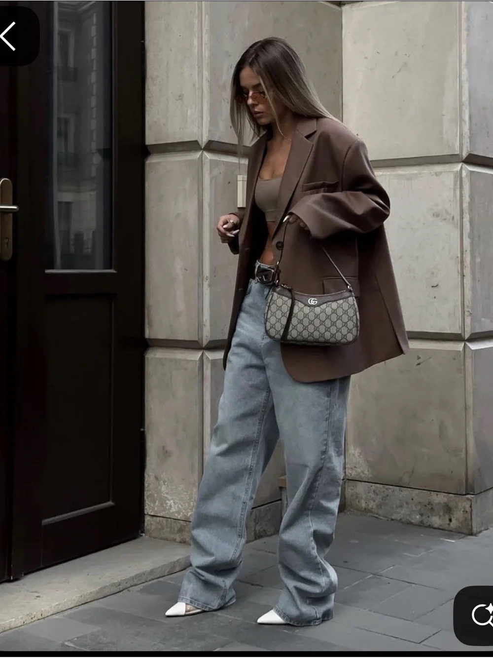 Brown Monogram Shoulder Bag